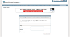 Desktop Screenshot of members.learntotradethemarket.com