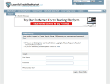 Tablet Screenshot of members.learntotradethemarket.com
